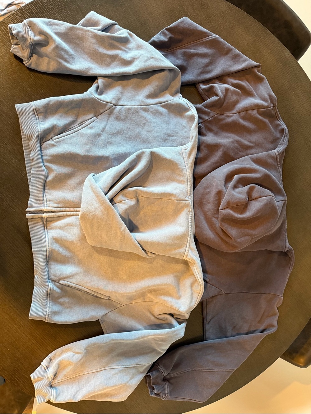 SET OF 2 L-XL Garage Cropped Zip up Hoodies